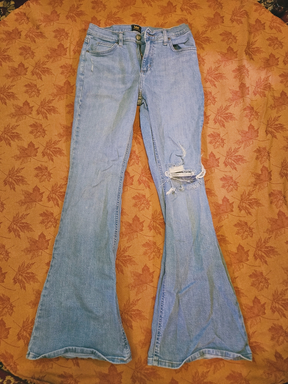 Light Blue Lee's Legendary Mid Rise Bellbottom Flare Jeans